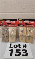 2 Sets of 4 Mice Traps - new