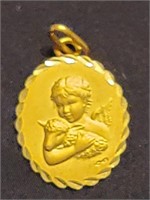 18K gold jewelry pendant