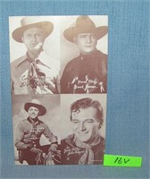 John Wayne and others arcade exhibit card