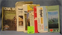 Group of Vintage travel maps and booklets