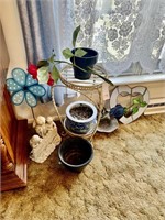 Plant Stand, Flower Pots & Misc.