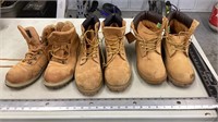 Timberland size 10 and 2 pairs of Lugz size 10