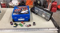 Hot Wheels and cases