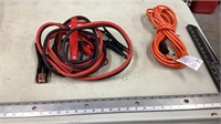 Jumper cables and extension cord