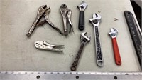 Crescent wrenches and vice grips