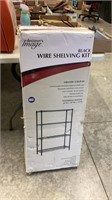 Wire shelf appears new 54 tall x 36 wide x 14
