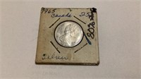 1965 80% Canada silver quarter