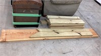 13 Green treat boards approx 3ft in length 1-7ft