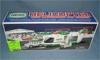 Vintage Hess Helicopter with motorcycle and cruise