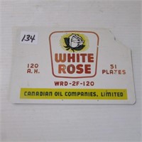 WHITE ROSE PLASTIC ADVERT. PIECE