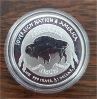 1oz 2016 Silver Indian Brave/Buffalo Round