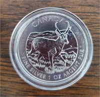 1oz 2013 Silver Antelope 5 Dollar Coin