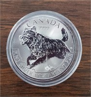 1oz 2018 Silver Wolf 5 Dollar Coin