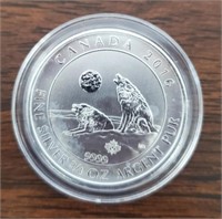 3/4oz Howling Wolves 2 Dollar Coin
