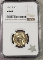 1943-S NGC MS66 Nickel #5