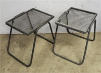 (2) Small Metal Outdoor Tables