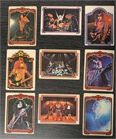(9) Rare 1978 KISS Aucoin Collectors Cards