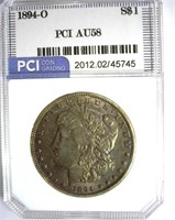 1894-O Morgan PCI AU-58 Nice Toning