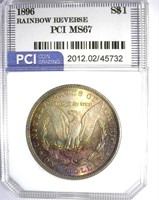 1896 Morgan PCI MS-67 Rainbow Reverse