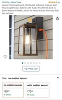 lintem porch lights with GFCI outlet