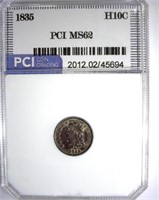1835 Half Dime PCI MS-62 LISTS FOR $850
