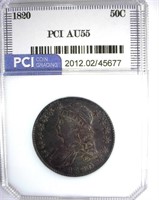 1820 Capped Bust 50c PCI AU-55 LISTS FOR $2500