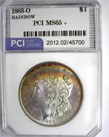 1883-O Morgan PCI MS-65+ Rainbow