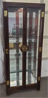 Large Lighted Curio Cabinet w/ Glass Shelves