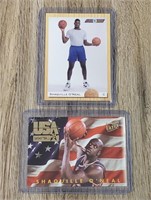 (2) Shaquille O'Neal Rookie Cards