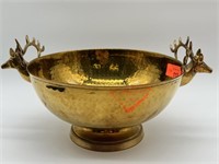 STAG FIGURAL HAMMERED GLASS BOWL