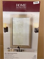 Home Decorators Collection 24in flat framed mirror