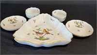 Lot Of 5 Herend Rothschild China Pieces