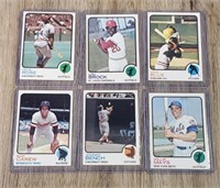 (6) 1973 Baseball Superstar Cards