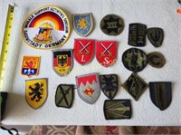 military patches germany & us too! lot of 18