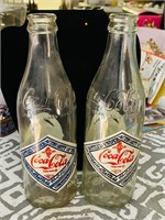 Vintage 1970s 75th Anniversary Coke Bottles