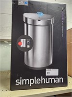 SIMPLE HUMAN MINI ROUND STEP TRASH CAN AND MOTION
