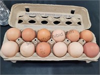 Dozen Chicken Eggs Unwashed