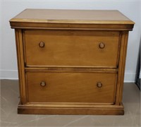 2-Drawer Solid Wood Filing Cabinet