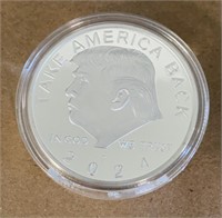 Silver Plated Donald Trump Collector Coin