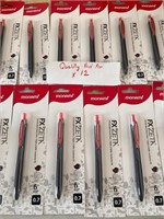 Retractable Ballpoint Pen Red MONAMI FX ZETA x12