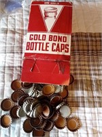 Vintage Gold Bond Bottle Caps, unused in Box