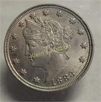 rare type 1 1883 liberty V nickel coin MS65?