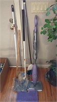 Kitchen cleaning items and 2 yardsticks