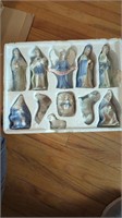 Ceramic nativity figurines