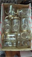 Glass canning jars with rings- 22 pint and 2