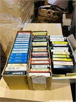 collection of various 8 Track tapes