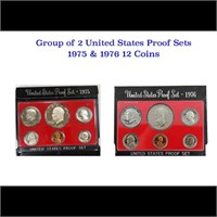 Group of 2 United States Mint Proof Sets 1975-1976