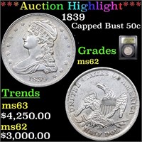 ***Auction Highlight*** 1839 Capped Bust Half Doll