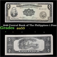 1949 Central Bank of The Philippines 1 Peso Grades