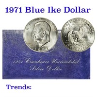 1971-s Silver Uncirculated Eisenhower "Blue Ike" S